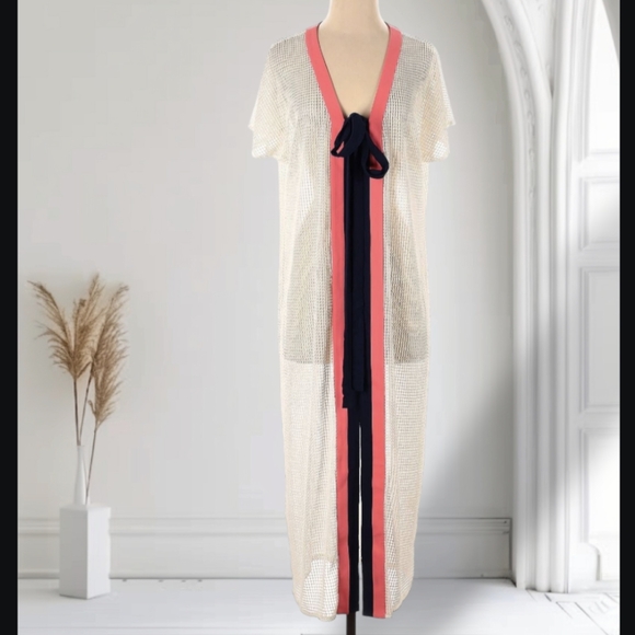 Flagpole Opal Knit Kaftan Cover-Up Maxi Midi Dress - Summer Vacation Resort - Picture 1 of 6